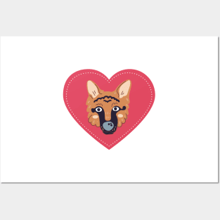 My German Shepherd is my Valentine Posters and Art